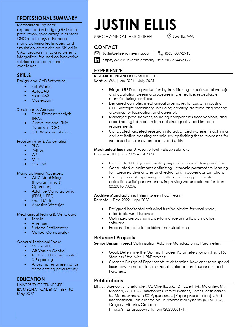 Resume preview